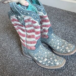 American Flag corral Cowboy Boots